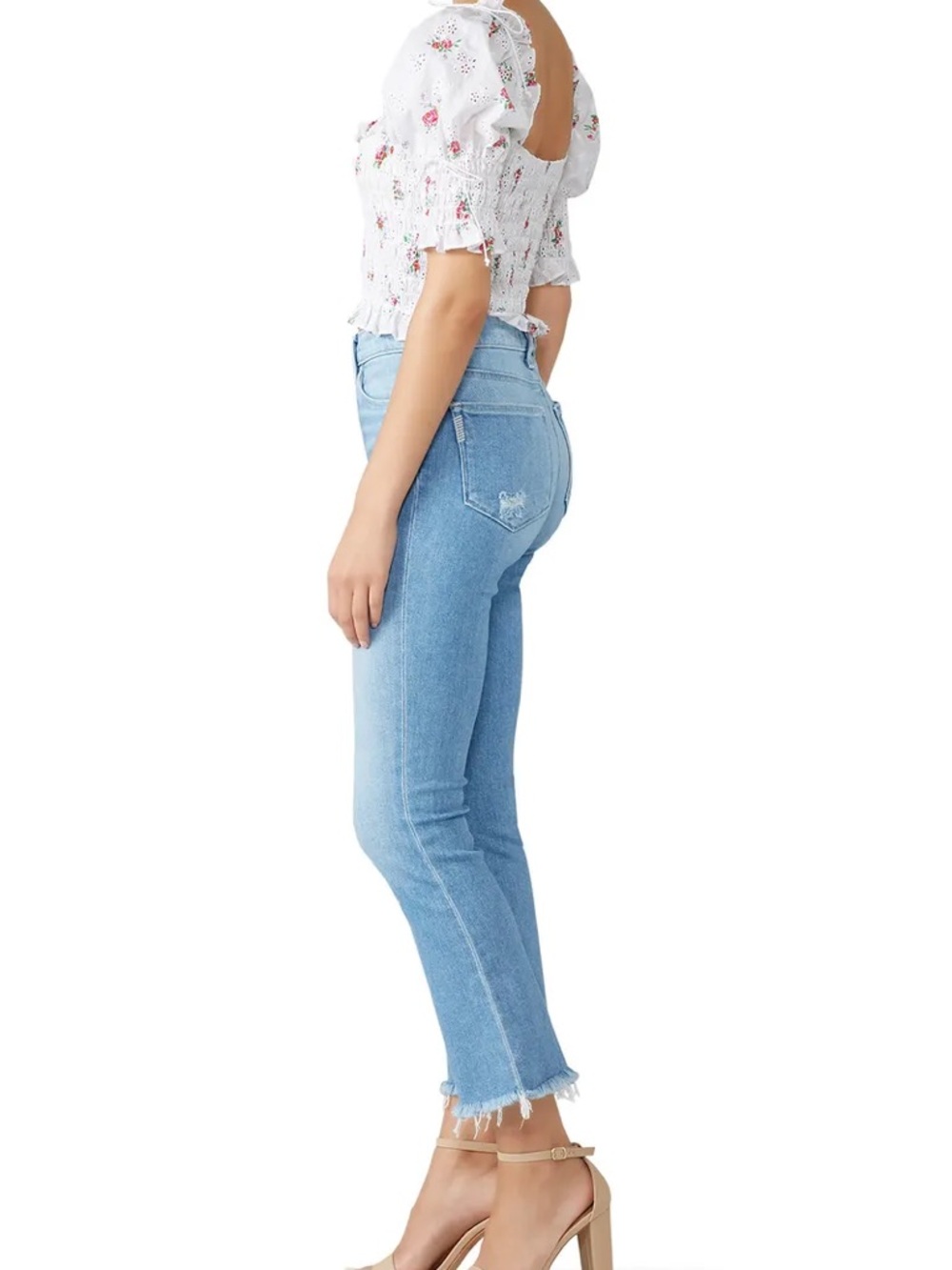 For Love & Lemons Tarte Eyelet Smocked Blouse - Picture 7 of 9